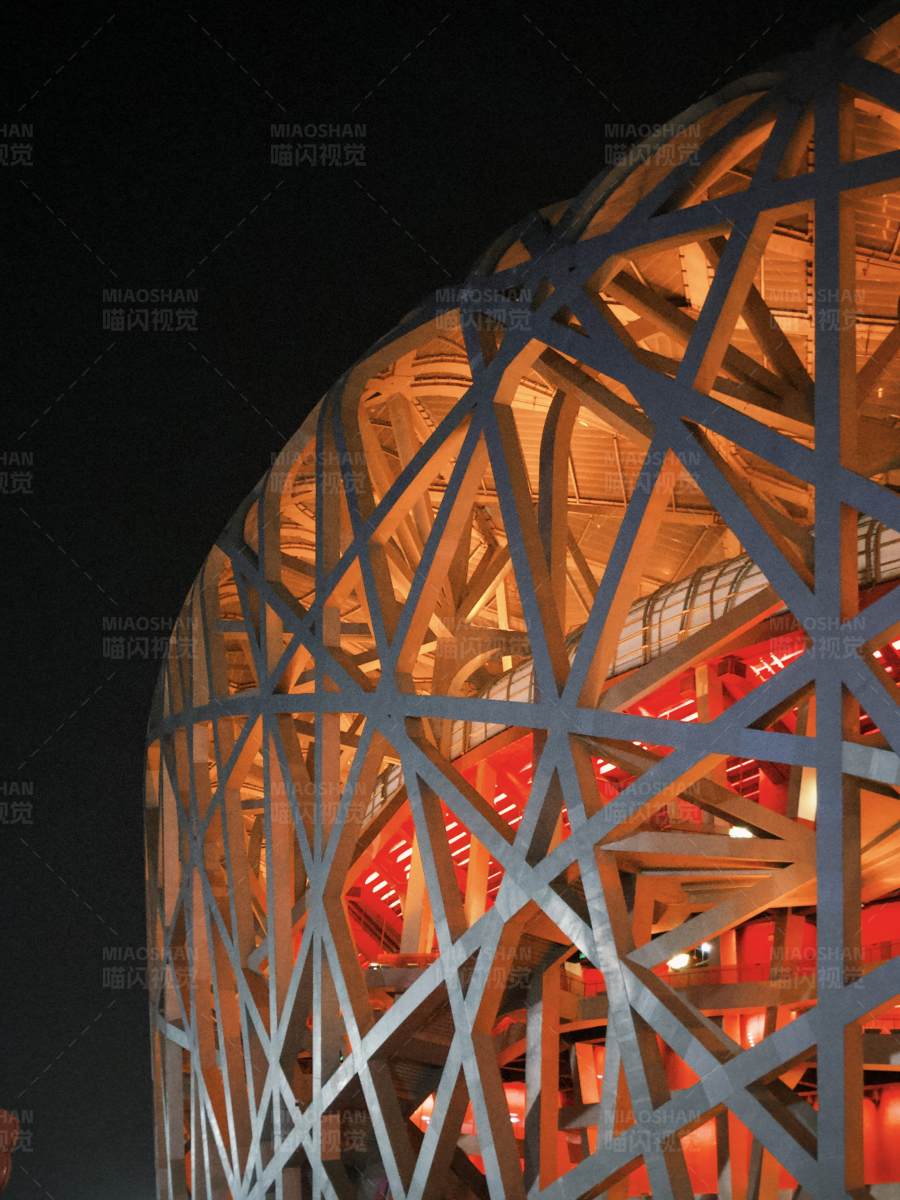 北京奥运水立方夜景图图片