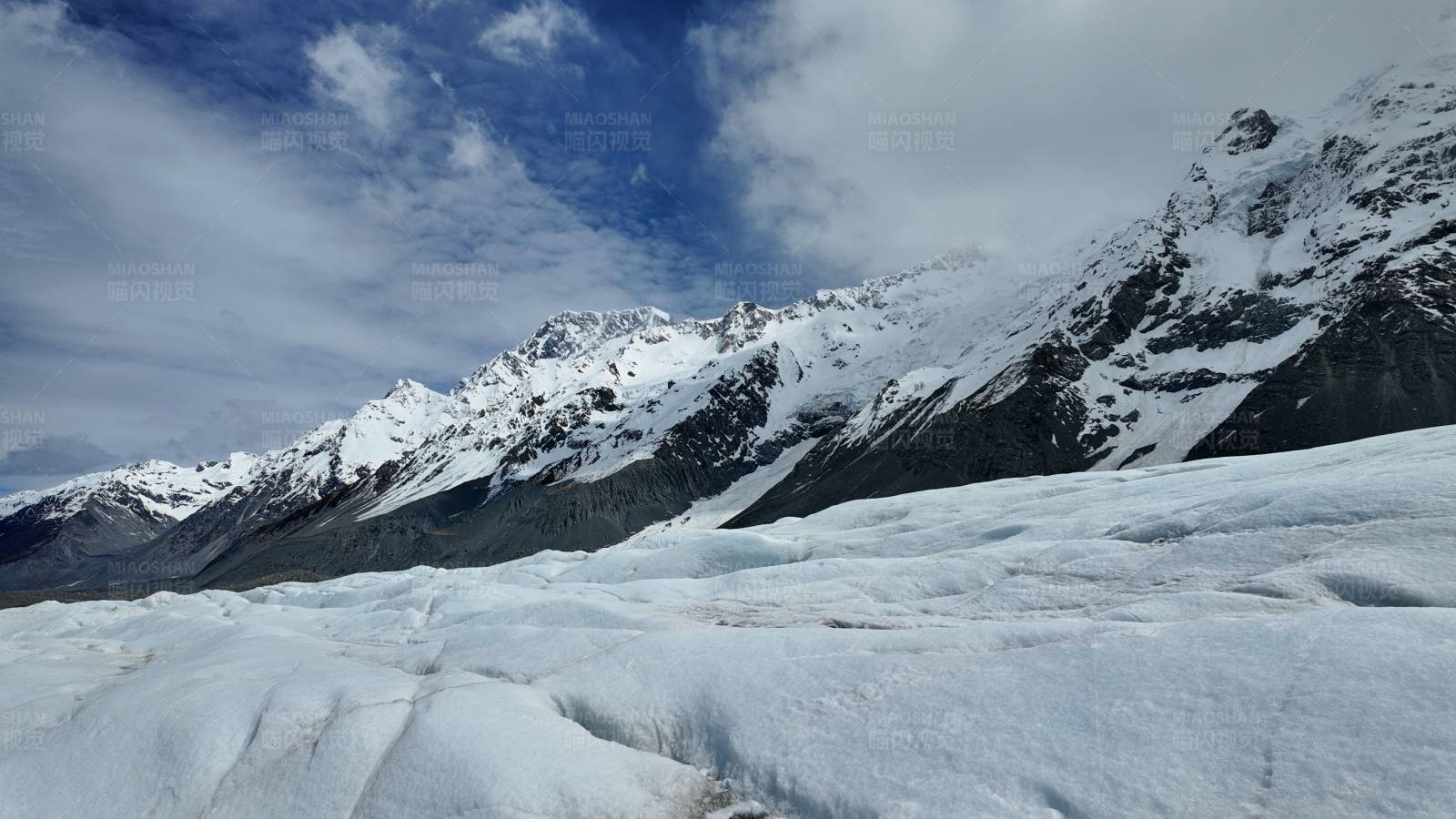 冰川与雪山的壮丽景色图片