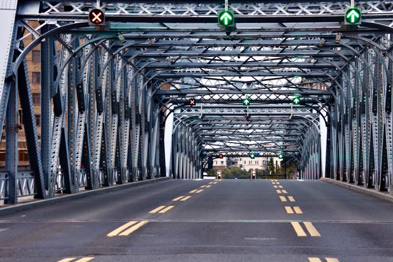 城市之桥 钢铁与道路的交汇图片