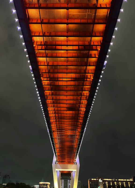 夜幕下的桥梁之美图片