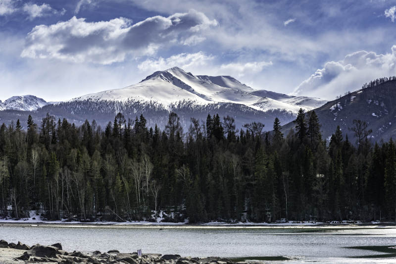 新疆 雪山湖畔的宁静之美图片