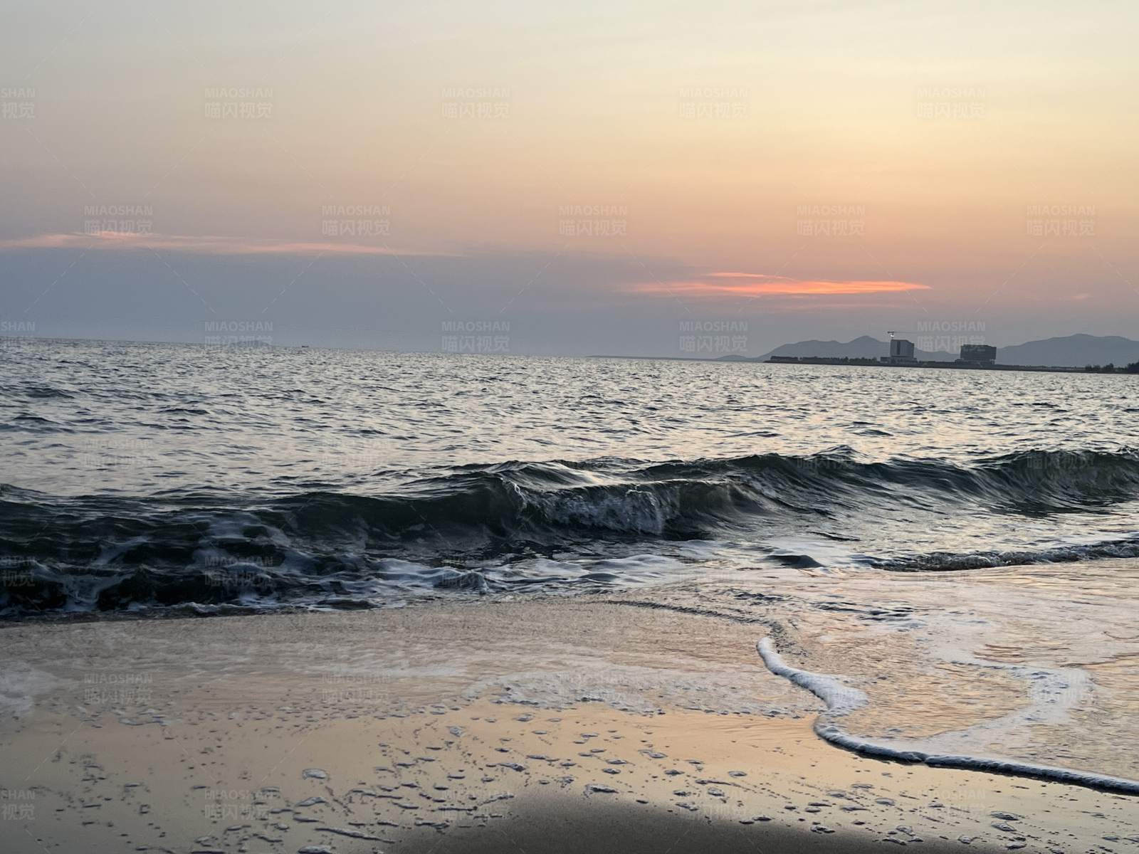 日落海滩图片