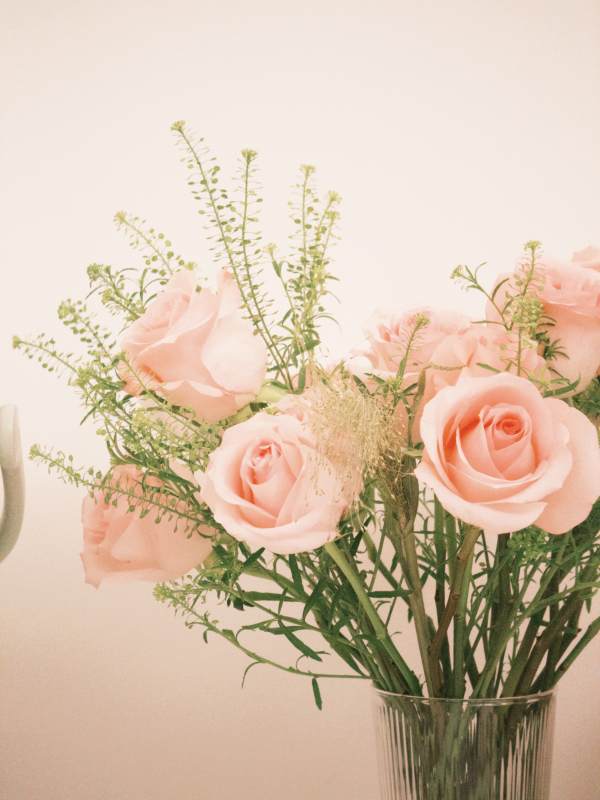 粉色玫瑰花束图片