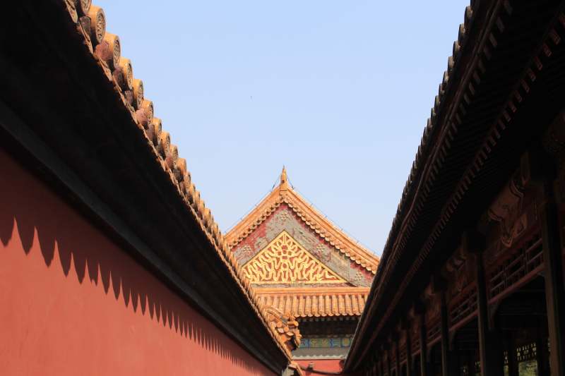 故宫的屋檐图片