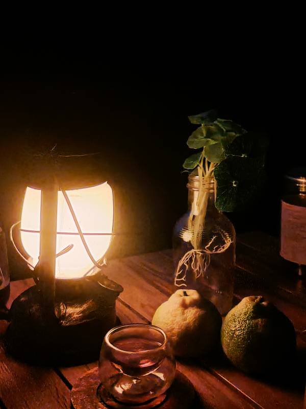 静谧夜晚的温馨角落图片