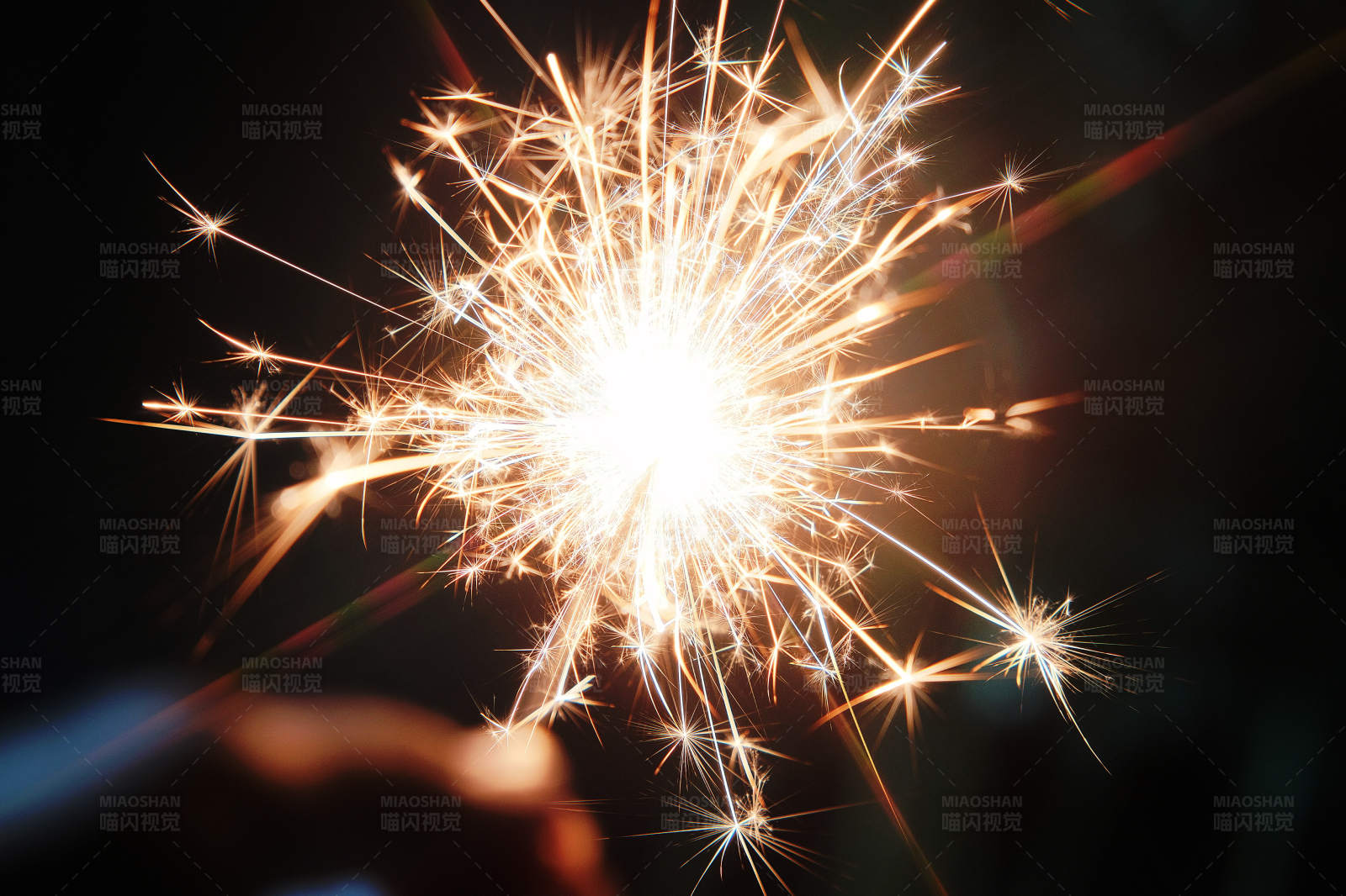 烟花绽放的瞬间图片