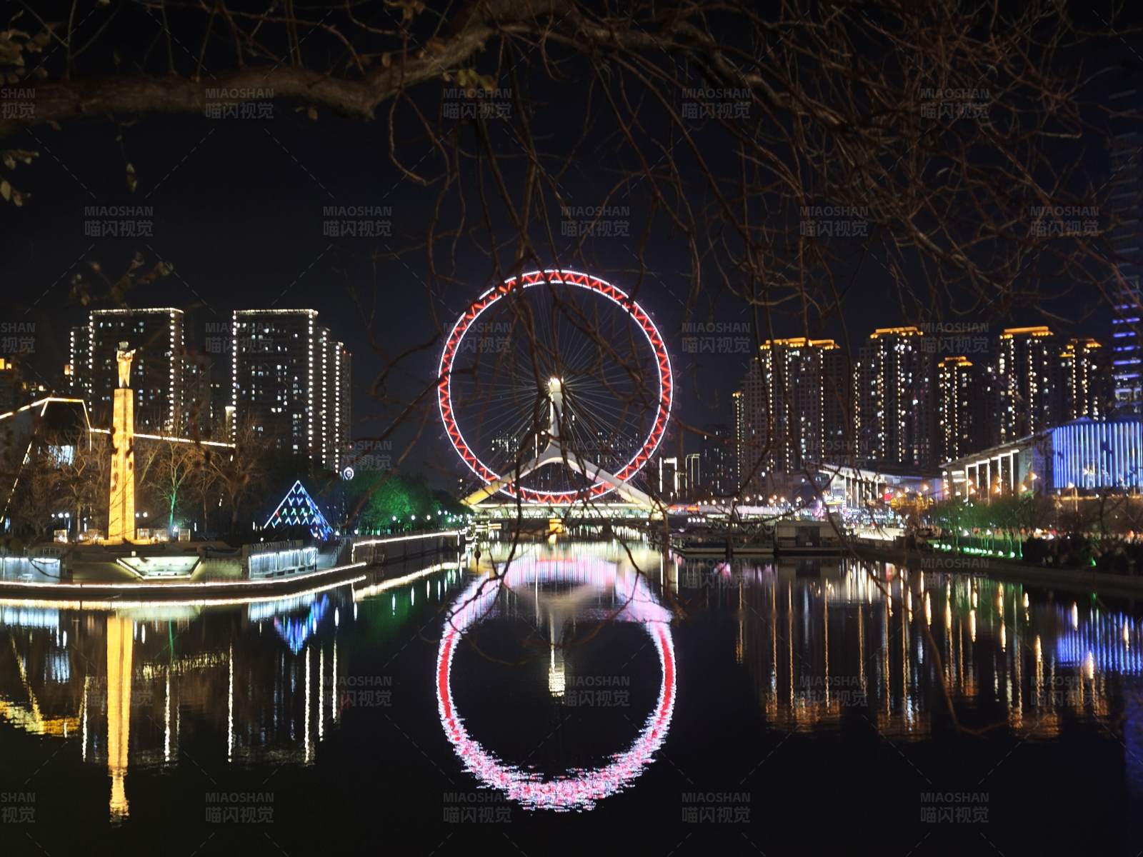 天津之眼摩天轮图片