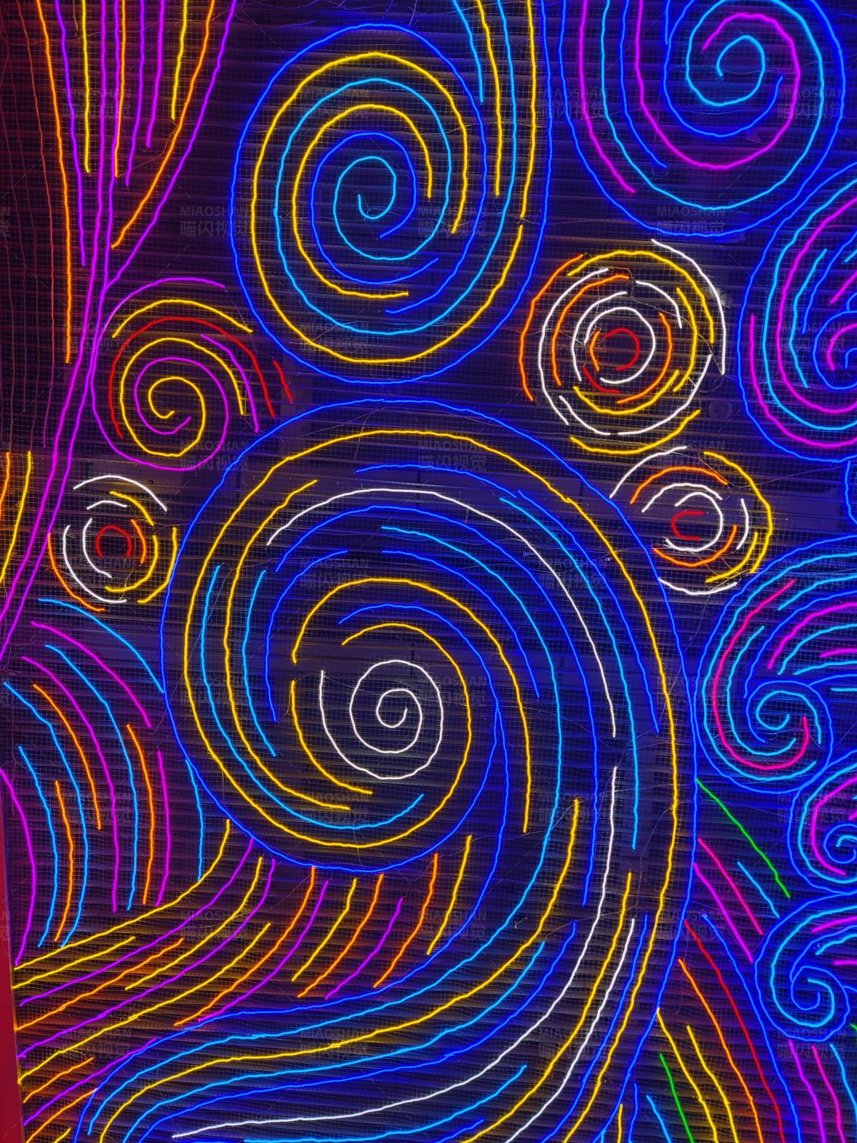 霓虹旋涡图案图片