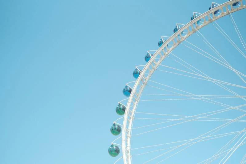 摩天轮与蓝天图片