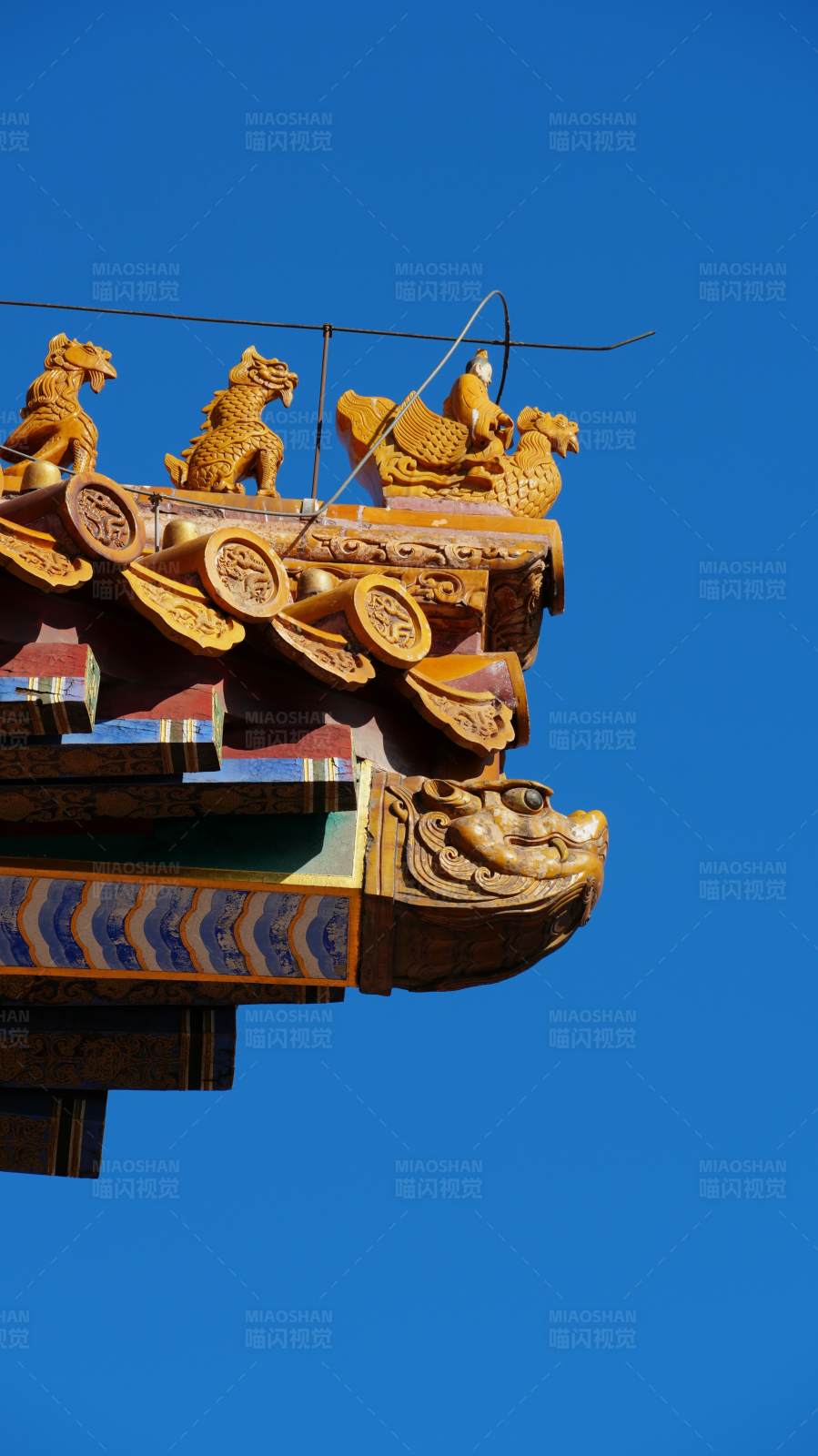 故宫屋檐上的神兽装饰图片