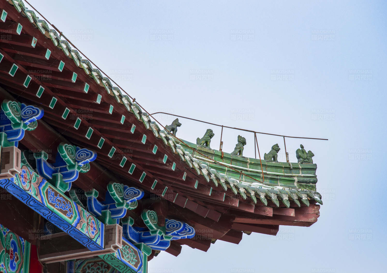 故宫屋檐上的瑞兽装饰图片