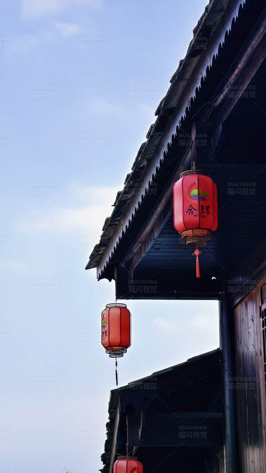 古建筑红灯笼图片