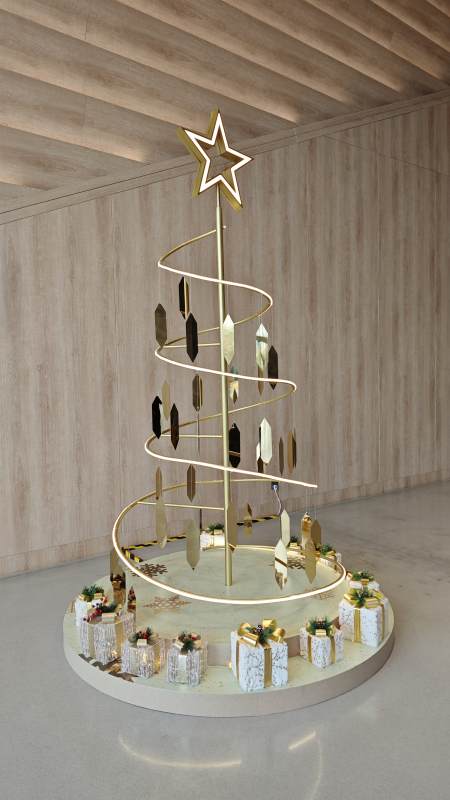 现代简约圣诞树装饰图片