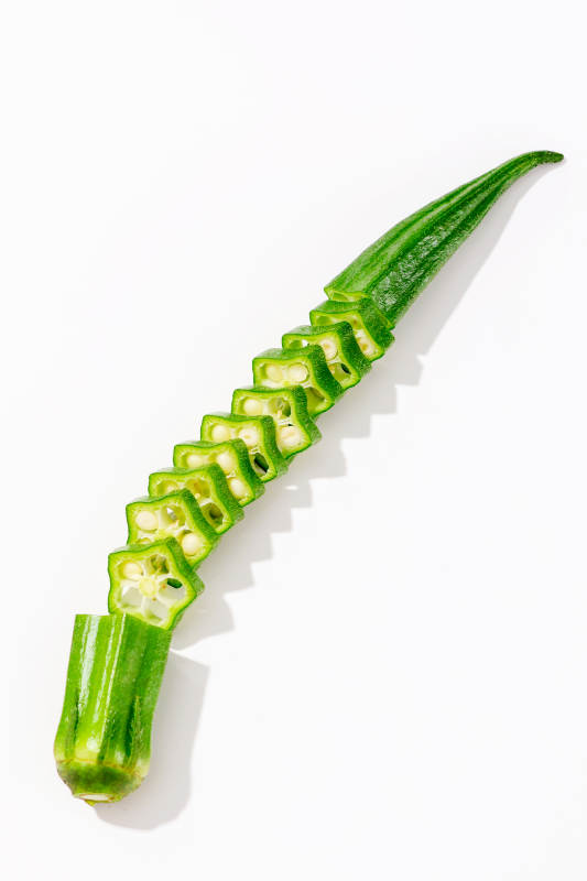 切片秋葵的创意展示图片