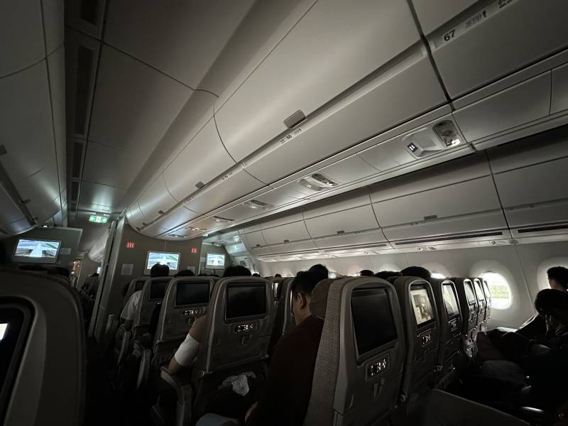 飞机客舱内的乘客图片