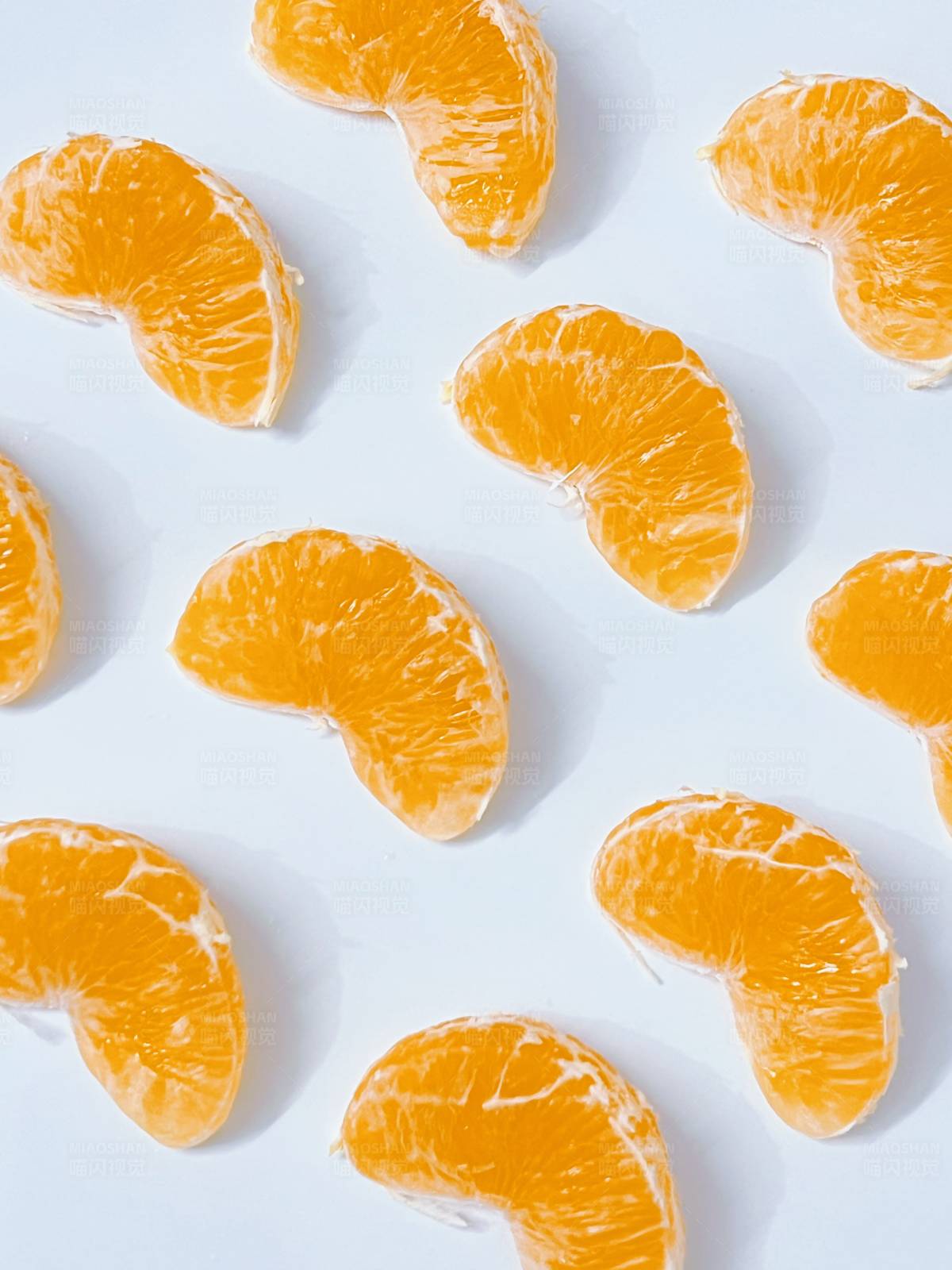橙子片的整齐排列图片
