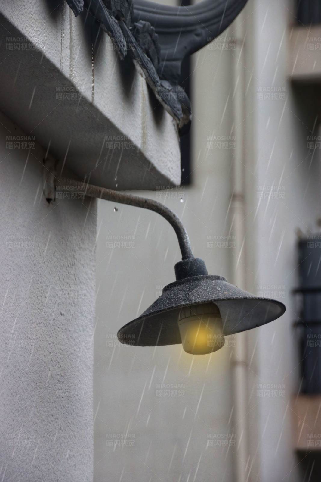 雨中的街灯图片
