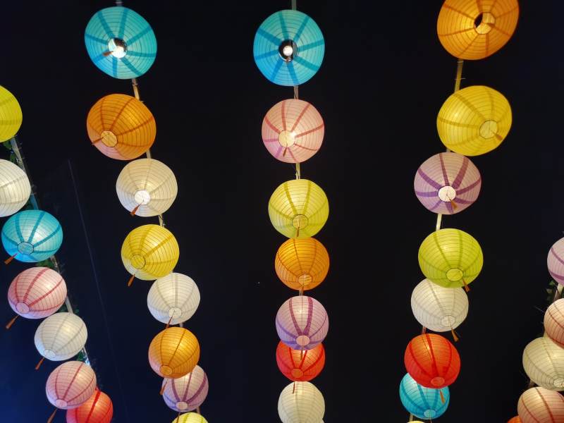 彩色灯笼串图片