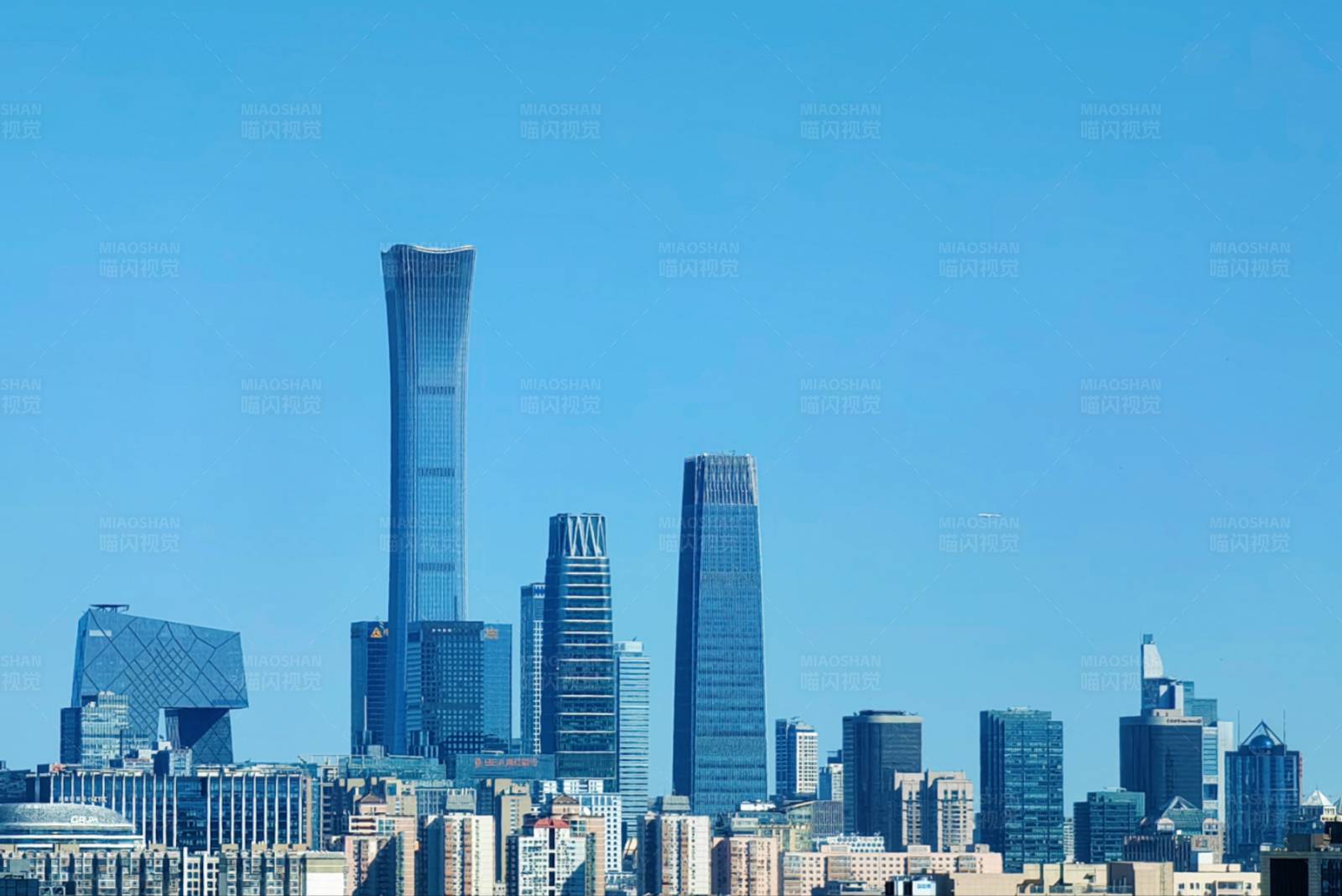 北京CBD天际线图片
