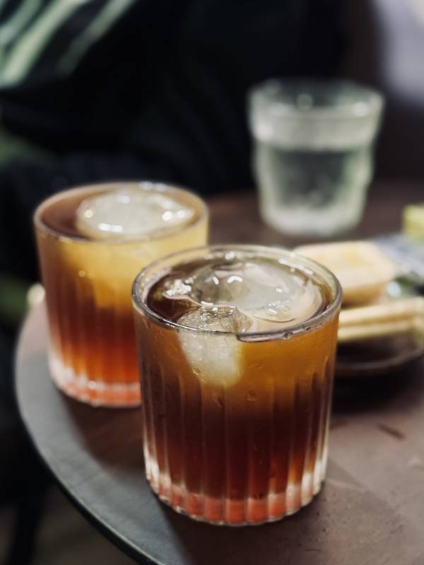 冰镇咖啡特写图片