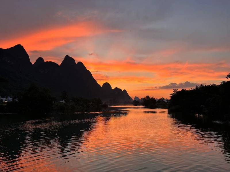漓江日落图片