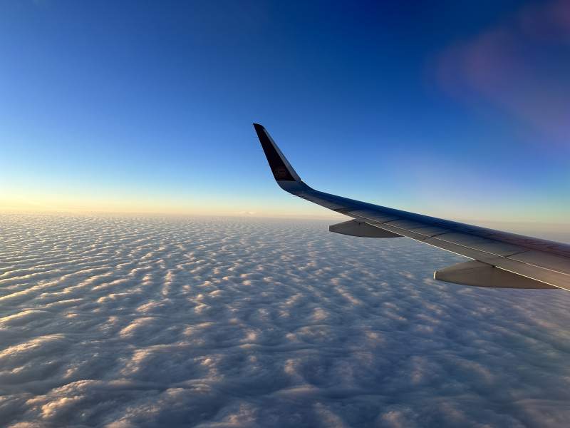 云端之上 飞行的翅膀图片