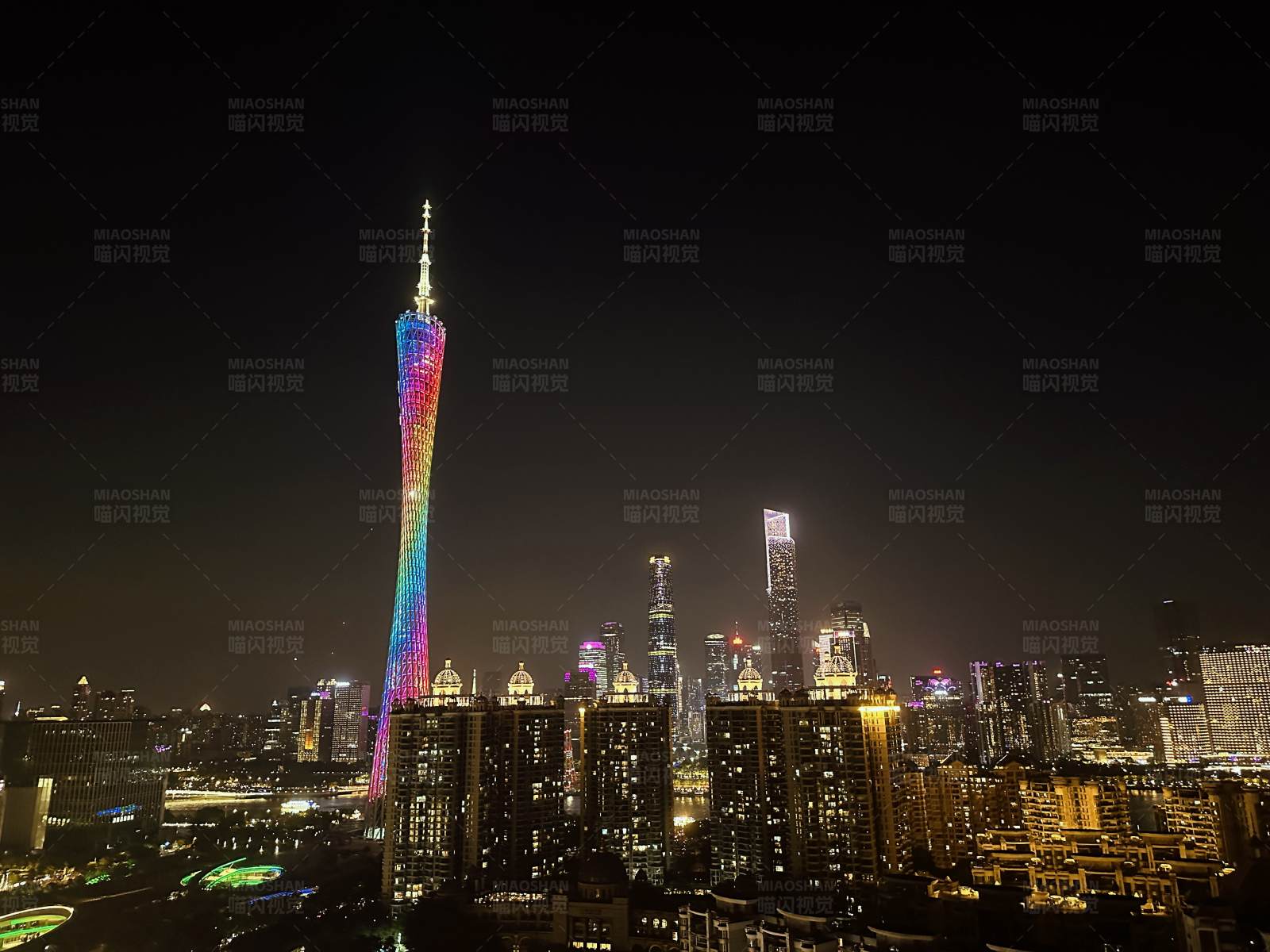 广州塔夜景图片
