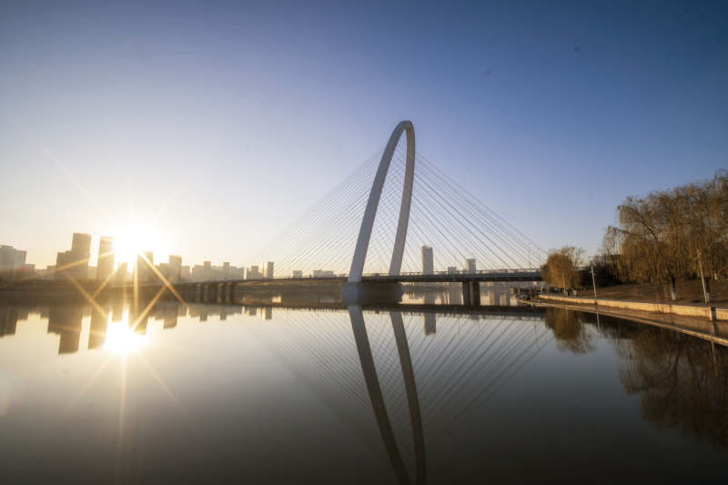 西安地标彩虹桥浐灞图片