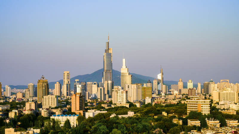 南京城市天际线图片