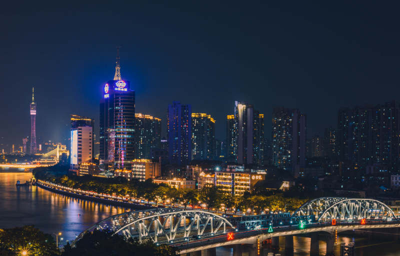夜色珠江 灯火辉煌图片