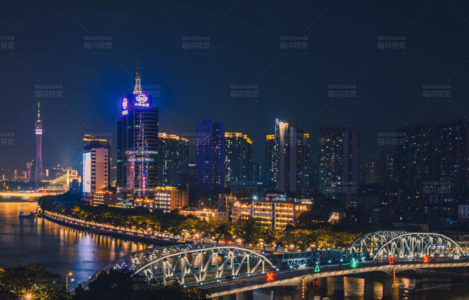 夜色珠江 灯火辉煌图片