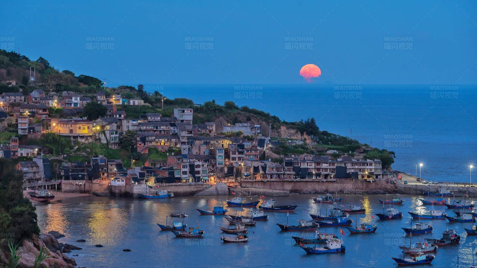 海上明月照渔村（黄岐渔村）图片