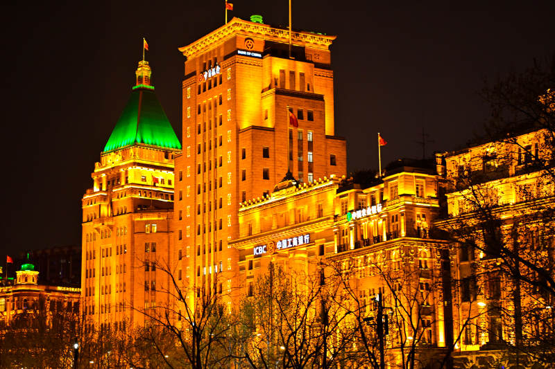 夜色中的上海外滩图片