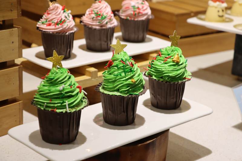 圣诞树纸杯蛋糕图片