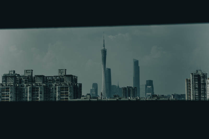 广州塔与城市天际线图片