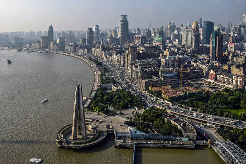 上海外滩与黄浦江图片