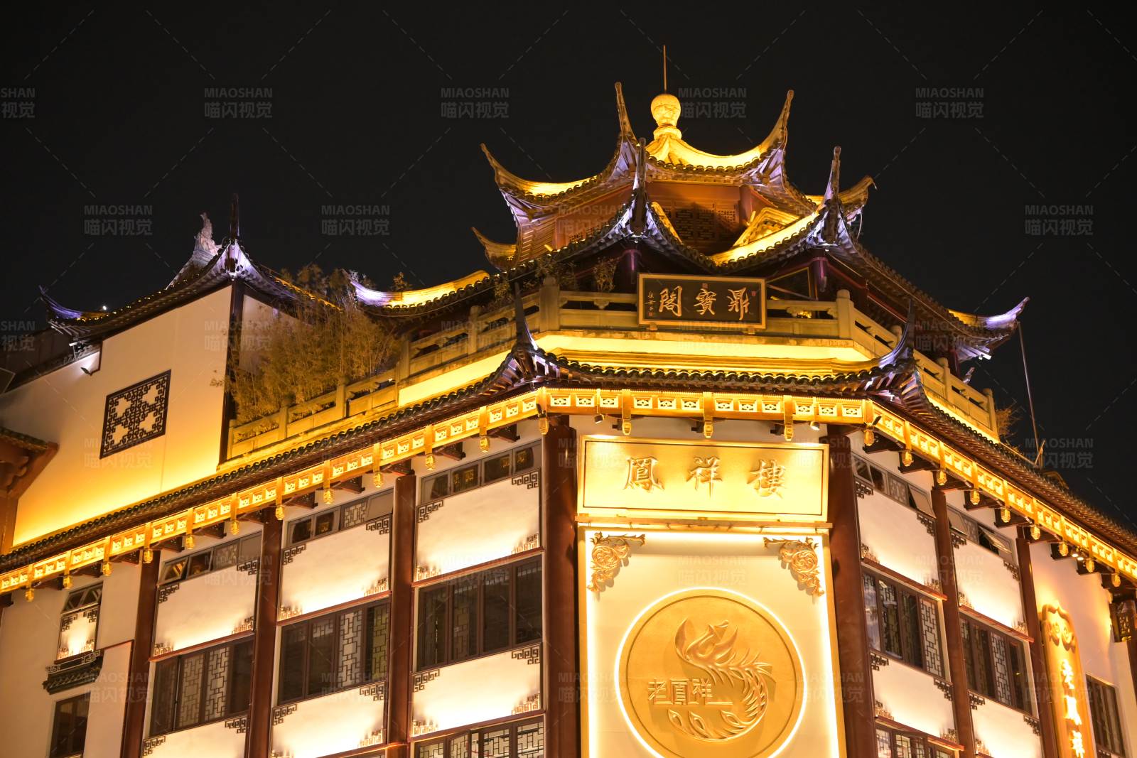 夜幕下的中国古建筑图片