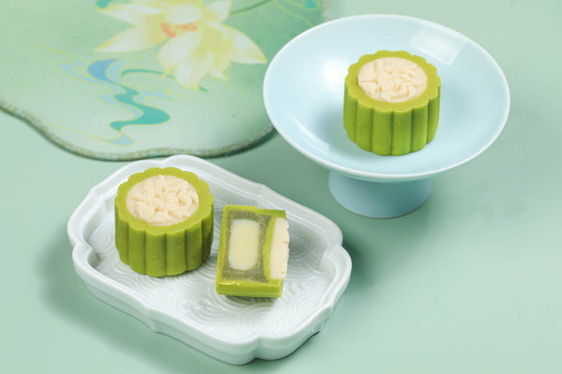 绿色月饼 创意中秋图片