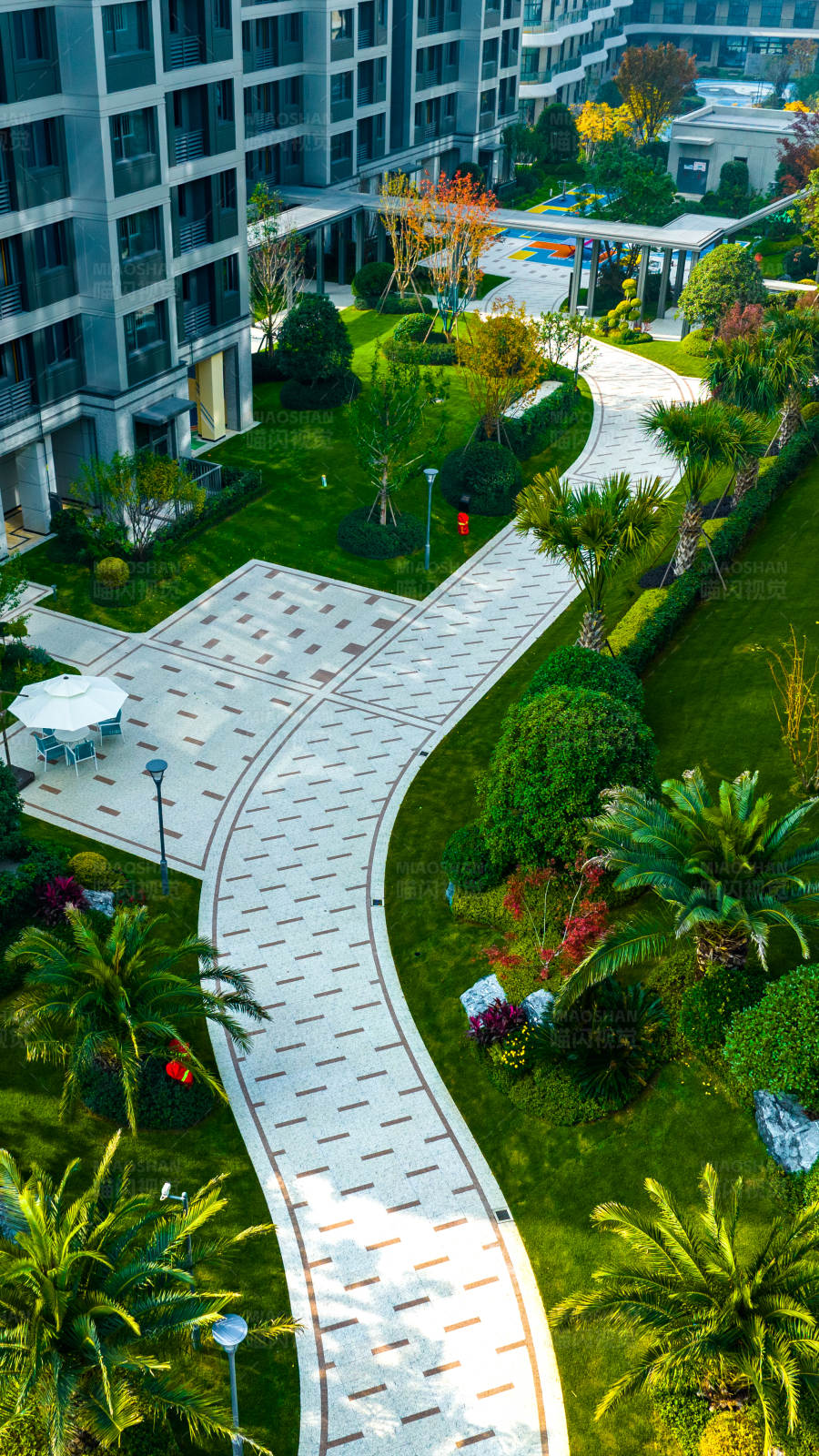 城市绿洲花园步道图片