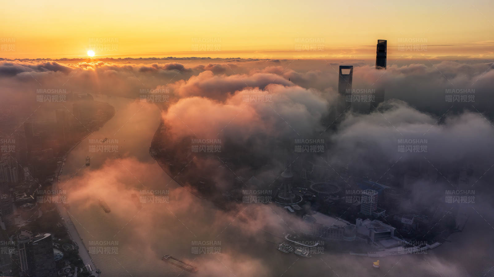 申城云海日出图片