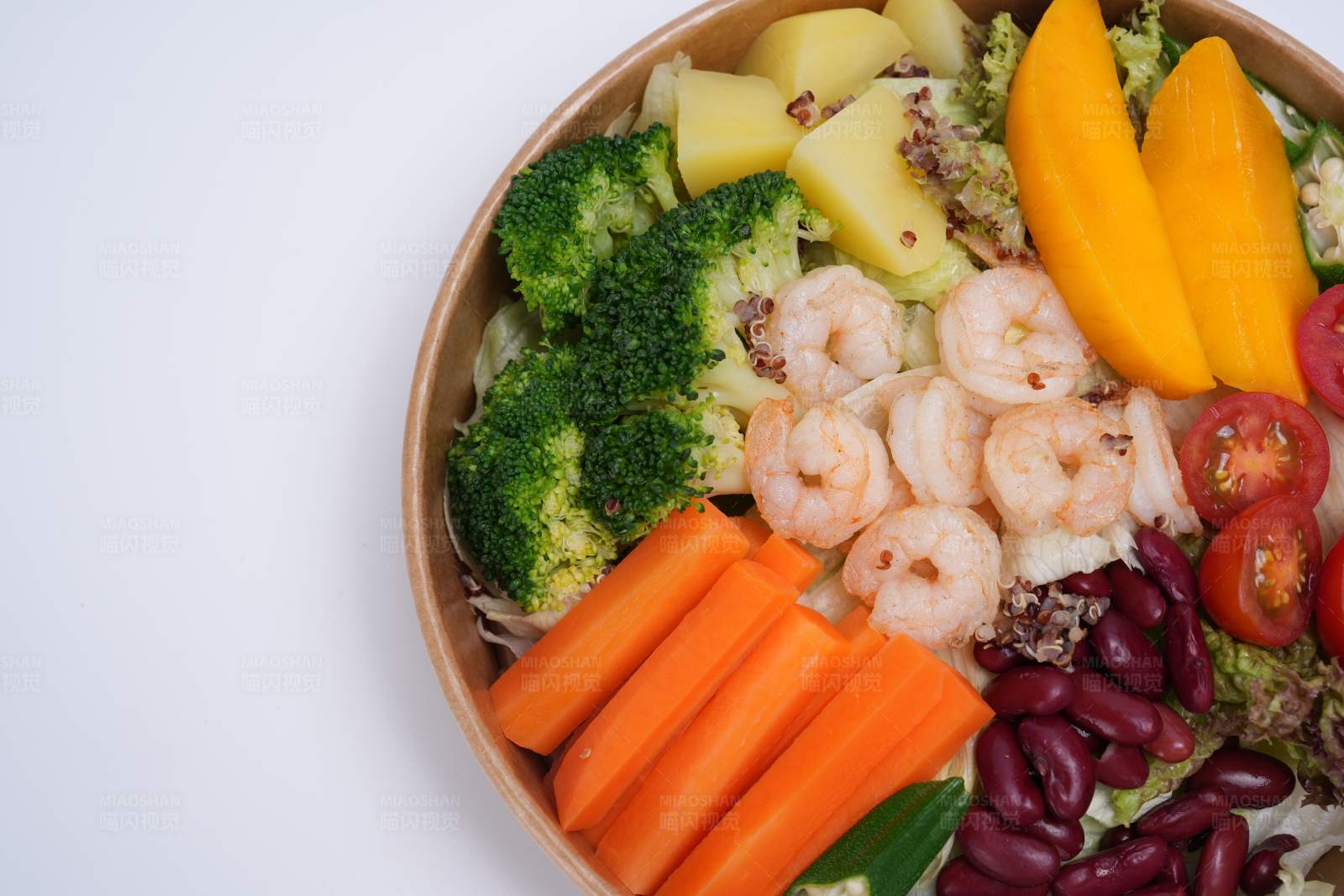 健康蔬菜虾仁沙拉图片