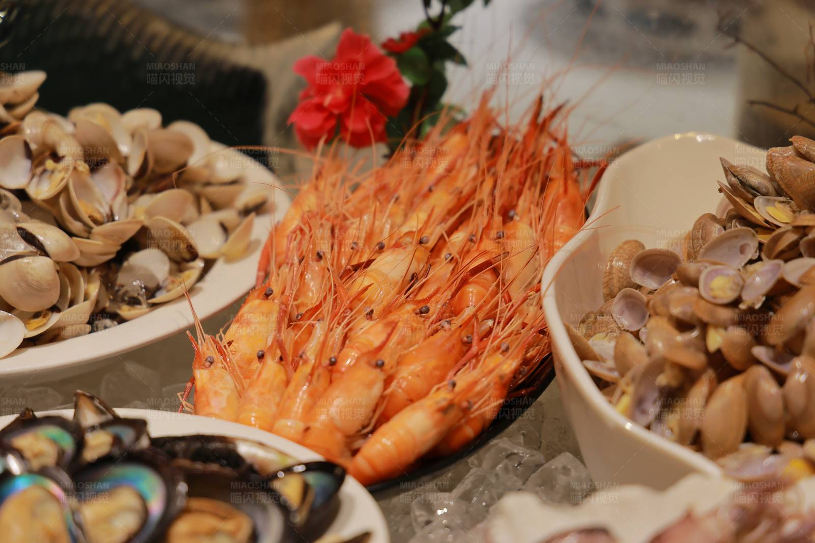 海鲜盛宴 冰镇鲜美图片
