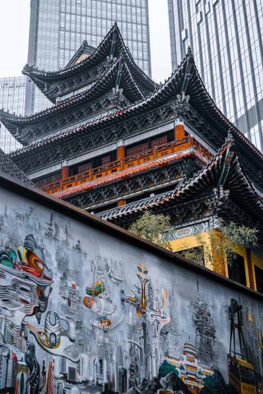 古塔新墙 城市变迁图片