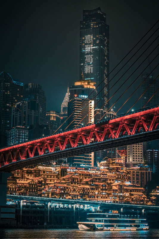重庆夜景与洪崖洞图片