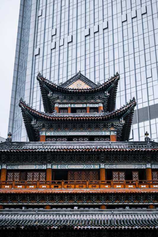 古今建筑对比图片