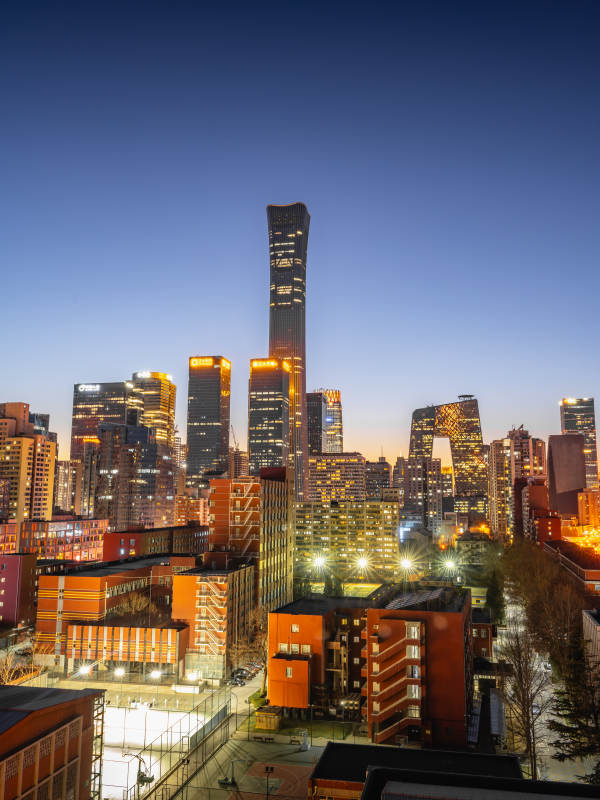 北京CBD夜景图片