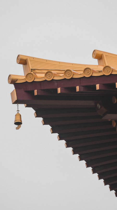 古建筑屋檐风铃图片