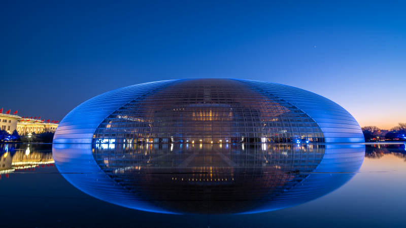 北京国家大剧院夜景图片