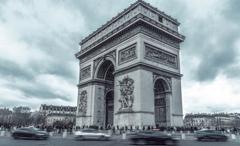 巴黎凯旋门图片
