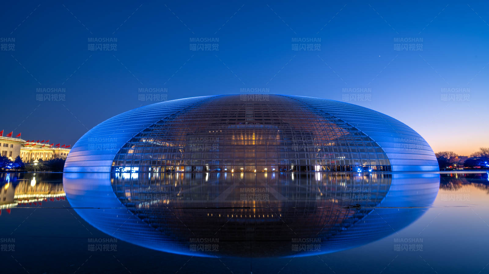 北京国家大剧院夜景图片